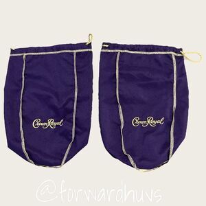 Crown Royal Bags (2) Purple and Gold